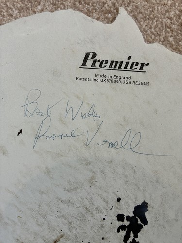 Drum skin signed - skin, by