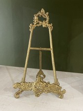 Vintage French or Italian Brass Easel or Stand, Plate or Picture holder 