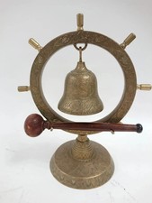 Vintage Brass Ships Wheel Desk