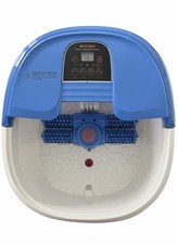 Arealer Heated Foot Spa Massager Bath with Bubbles Rollers Heat Vibration Relax