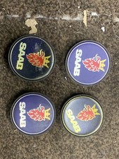 Genuine Classic OEM SAAB 5236294 3M Alloy Wheel Center Plastic Cap Cover Hub Set