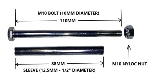 110mm axle spindle nut bolt - spindle,