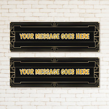 2 Personalised Hollywood Style Kids & Adult Party Banner Event Decorate Occasion