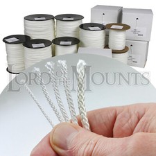 Picture Frame Hanging Low Stretch Polyester White Braided Cord String 22-84kg