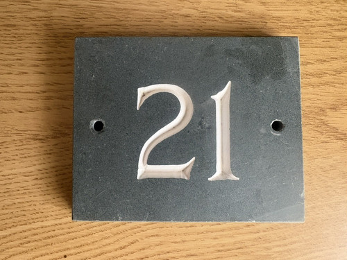 Number deep engraved - 21,