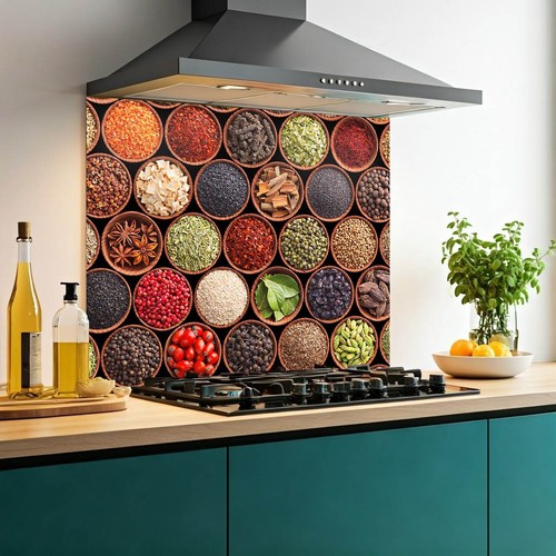 Printed glass kitchen - glass,