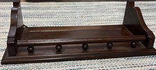 Vintage Ethan Allen 18” Long Heirloom Maple Wall Shelf With Plate Rail