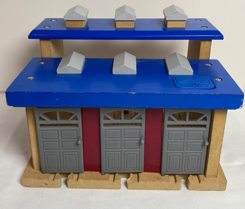 Wooden train station house - train,
