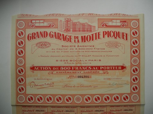 1928 grand garage motte - 1928, la