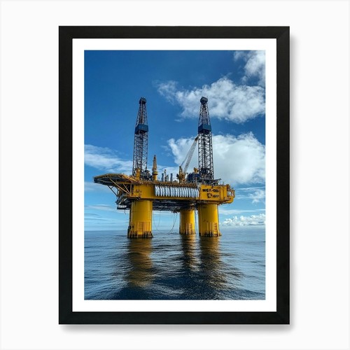 Massive offshore oil rig - rig, in