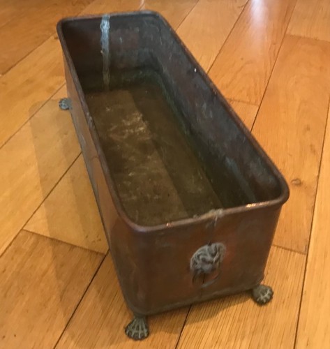 Old large copper rectangular - ,