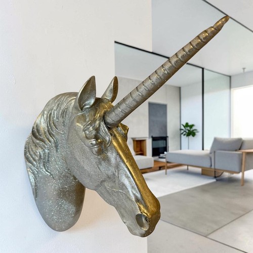 43cm wall mounted unicorn head - unicorn,