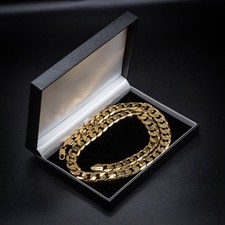 Men 9ct gold - gold, curb