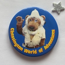 Chessington Blue Womble Button Badge