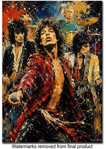 Rolling stones painting - rolling, /