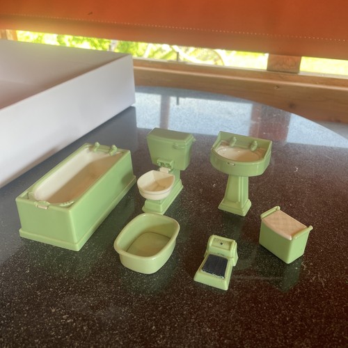 Vintage green white plastic - vintage,