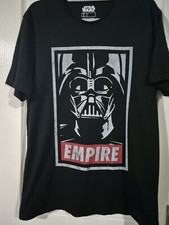 Star Wars Empire Dart Waider Mens Black Graphic Printed T-Shirt Size Large VGC