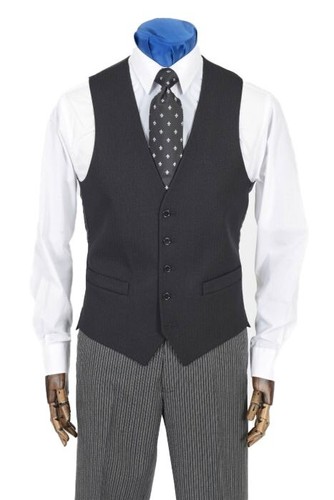 Boys black wool herringbone - black,