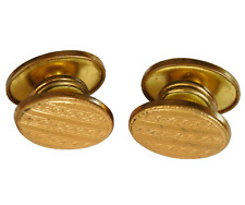 Art Deco pair of oval snap cufflinks Lion Brand England vintage 1920s 1930s oc