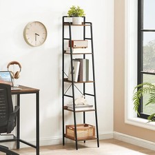 HOOBRO Ladder Shelf Tall Narrow Bookcase 5-Tier Book Shelf Tall Storage Shelf