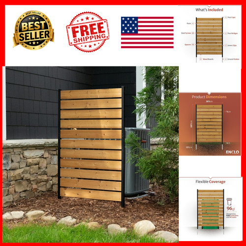 Cedar wood privacy screen - wood, no