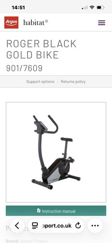 Roger black gold exercise bike - roger,