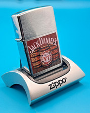 Genuine Brand New 1999 Zippo Lighter JACK DANIELS OLD No7 BARRELS Brushed Chrome