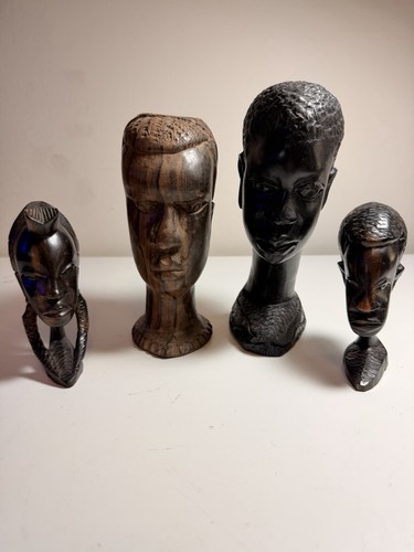 Assorted vintage wooden carved - vintage,