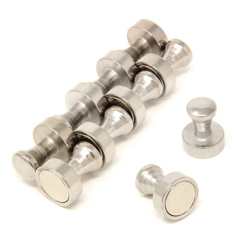 Chrome skittle pot magnets - skittle,