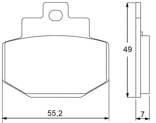 Rear recessed brake - brake, for
