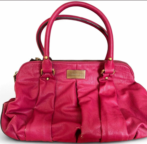 Womens pink leather top handle - top,