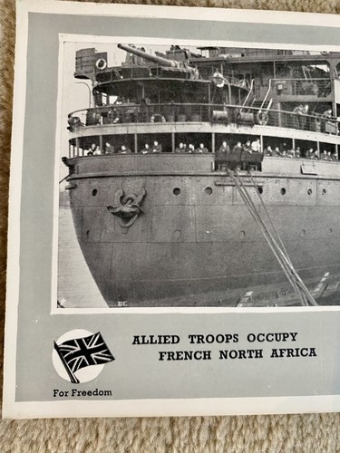 Wwii postcard allied troups - wwii,