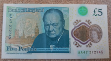 AA47 272745 5 Pound Note