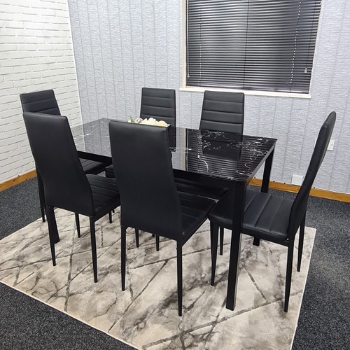 Black marble effect glass - marble,