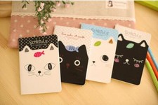 Cute Black White Kitten Cats Mini Notebooks Small Lined Notepads Pocket Memo Pad