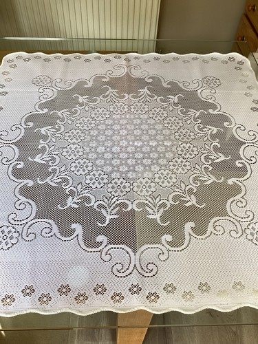 Vintage white spanish lace - vintage,