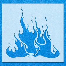 Flames Stencil Stencil, Mylar
