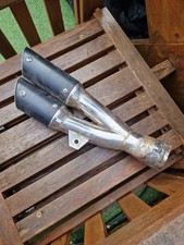 TWIN EXIT MOTORCYCLE END CAN