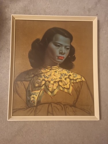 Original 50s framed print - , by