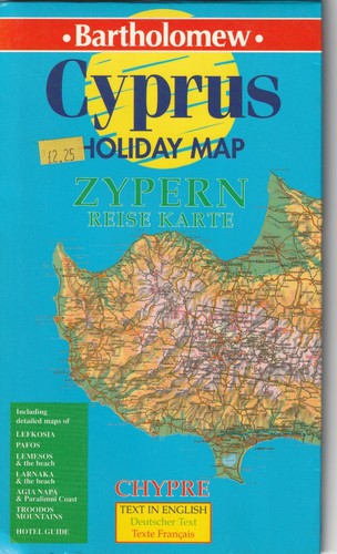 Cyprus rare modern tourist map - rare,