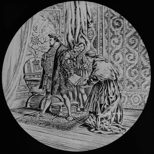 Antique magic lantern slide - antique,