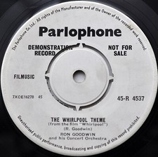 RON GOODWIN WHIRLPOOL THEME 1959 UK 1N 1N PARLOPHONE DEMO PROMO 45