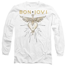 Bon Jovi Greatest Hits Long Sleeve T-Shirt S-2XL, White