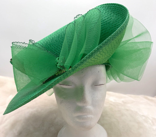Women green straw mesh - women's,