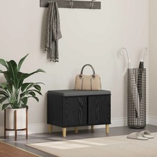 WALPLUS Hall Bench Black Oak