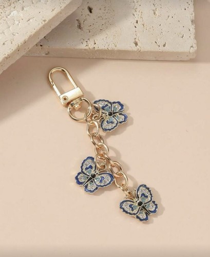 Butterfly keyring key chain - keyring,