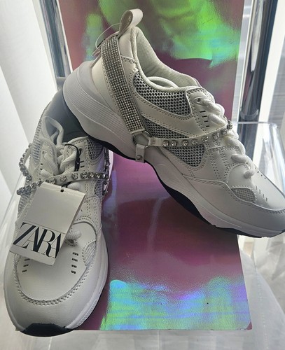 Zara women white mesh - women,