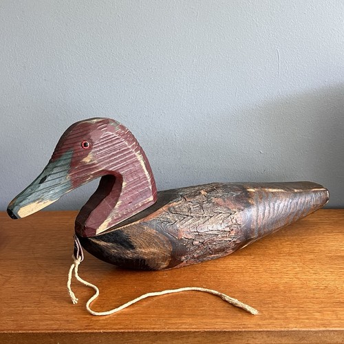 Vintage decoy duck wooden bird - vintage,