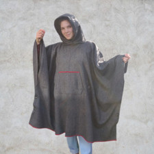 Army Surplus Wool / Mixed Fibre Hooded Blanket Scout Guide Camp Blanket Poncho