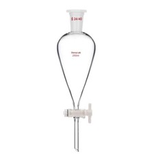 StonyLab Borosilicate Glass 250ml Heavy Wall Conical Separatory Funnel 24/40